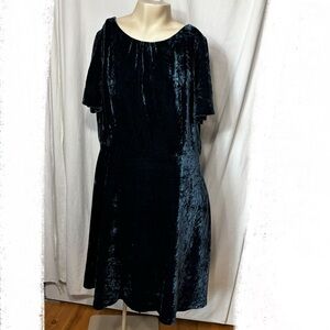 RSVP by Talbots velvet blue dress size 16 petite